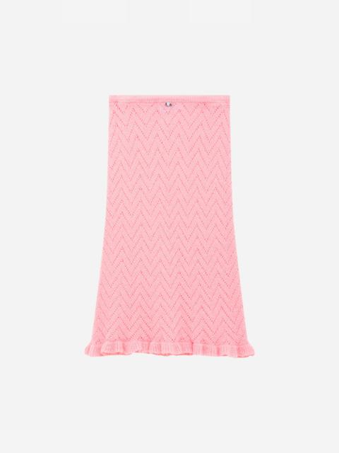 MSGM Mohair blend skirt with micro ruffles
