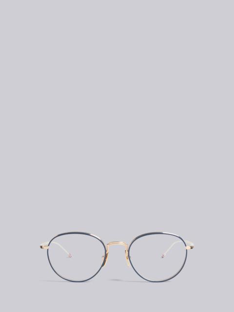 Thom Browne TB119 - Navy and White Gold Pantos Eyeglasses