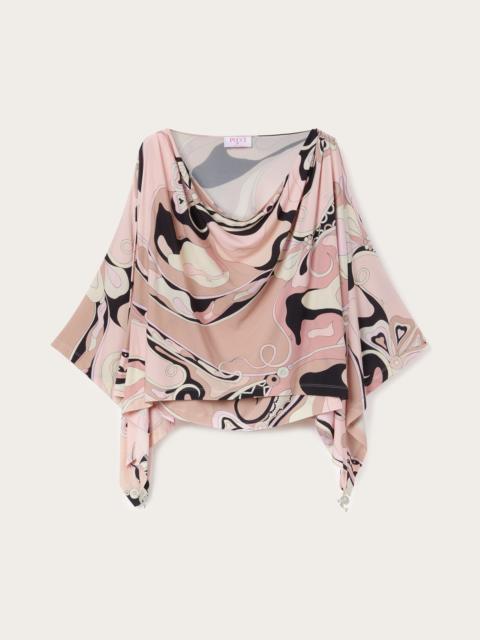 PUCCI ORCHIDEE DRAPED SLEEVES TOP