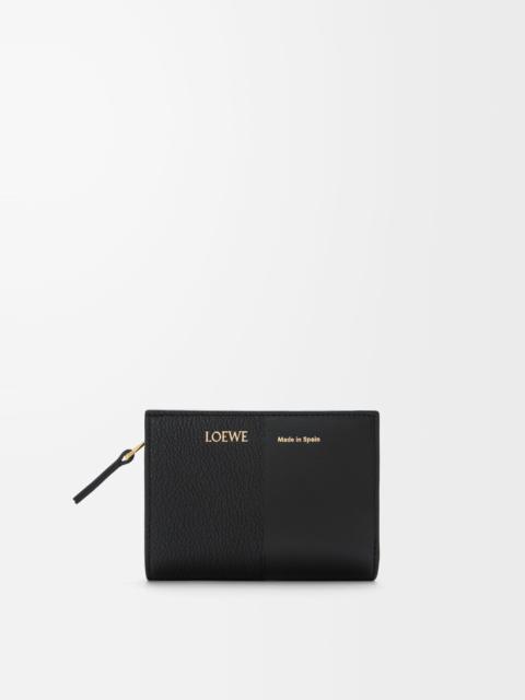 Loewe Duet compact wallet in smooth and grained calfskin