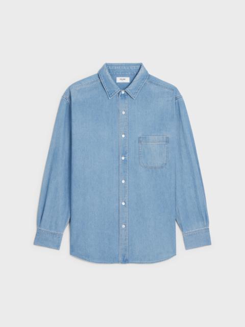CELINE vintage stone indigo denim shirt | REVERSIBLE