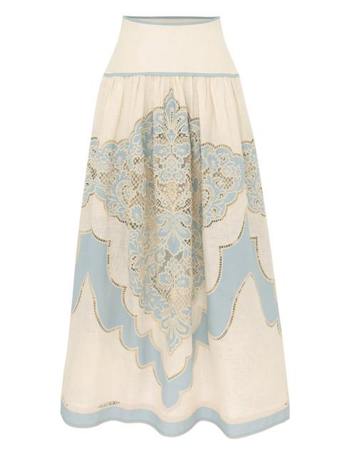 Zimmermann FAIRLIGHT APPLIQUE SKIRT