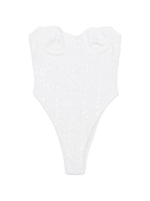 Oséree Oséree Sequin-embellished Underwired Swimsuit