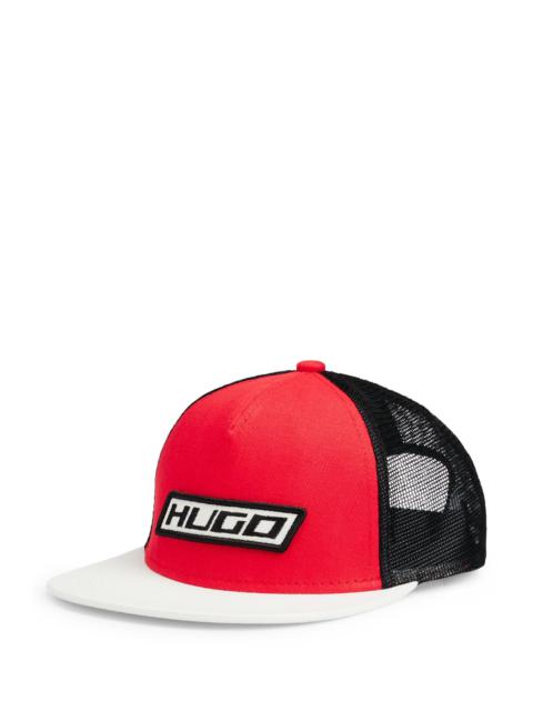HUGO TRUCKER CAP IN COTTON TWILL WITH RACING-INSPIRED DETAILS