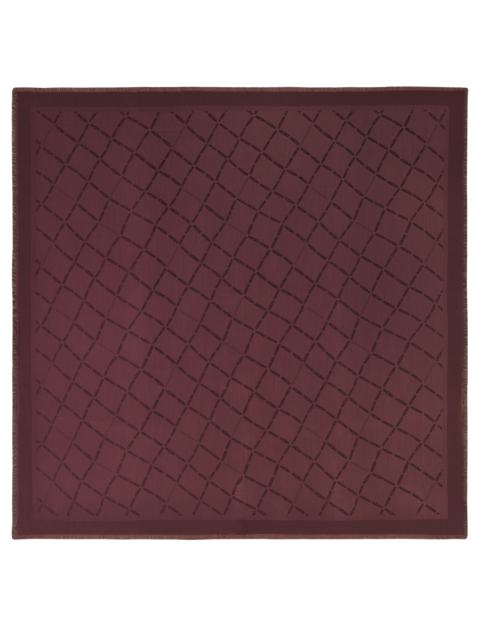 Longchamp Roseau Shawl Plum - Silk Blend