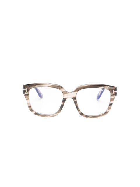 TOM FORD stripe geometric glasses