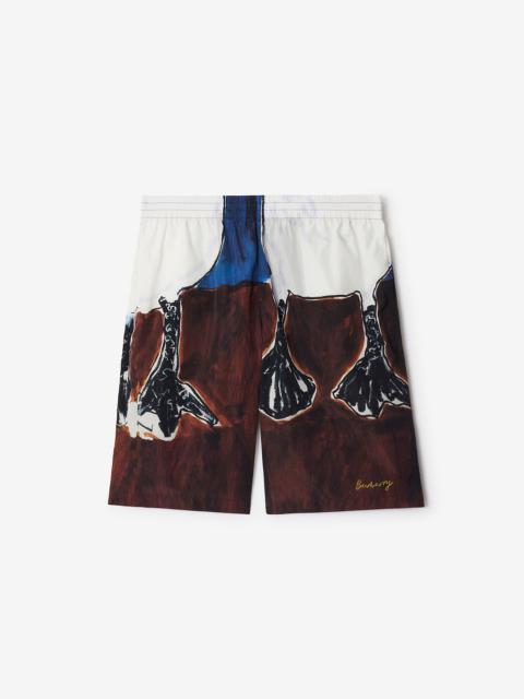 Burberry Swan Nylon Shorts