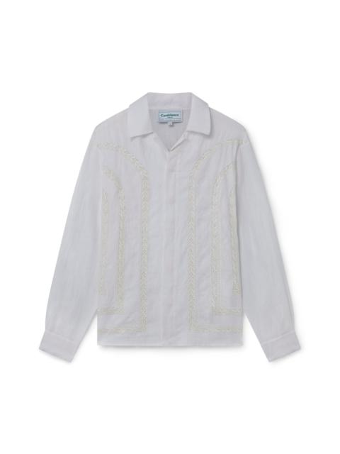 CASABLANCA Broderie Anglaise Linen Shirt