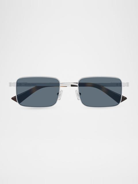 Bottega Veneta Men's BV1469S-002 Metal Rectangle Sunglasses