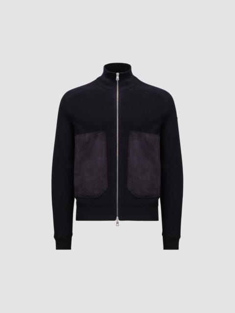 Moncler Cotton & Cashmere Zip-Up Cardigan