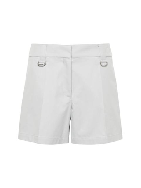 high-waisted cotton shorts