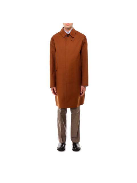 Wool and mohair raincoat