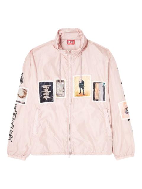 Diesel J-Claus-A-Gsbr graphic-patch bomber jacket