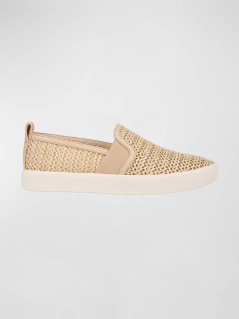 Vince Blair Raffia Slip-On Sneakers