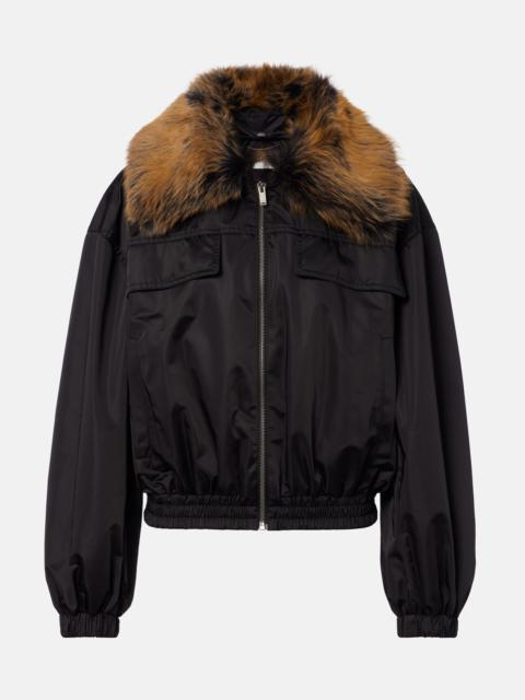 SAINT LAURENT Shearling-trimmed blouson jacket
