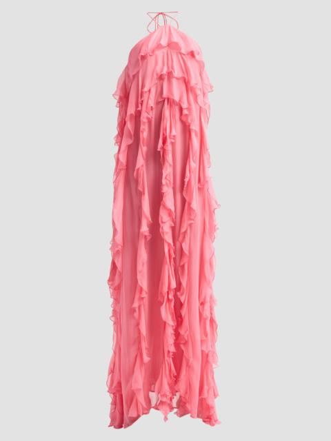 RONNY KOBO Women's Liora Ruffled Halter Dress - Coral