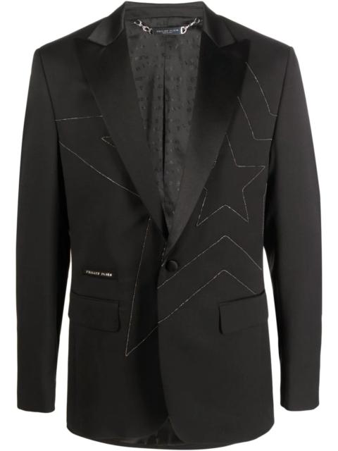 PHILIPP PLEIN rhinestone star blazer