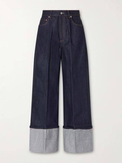 Givenchy Creased Wide-leg Denim Jeans