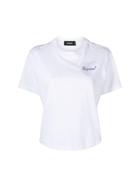 DSQUARED2 logo-appliquÃ© cotton T-shirt