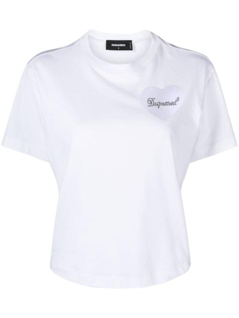 DSQUARED2 logo-appliquÃ© cotton T-shirt