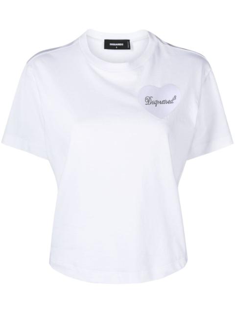 DSQUARED2 logo-appliquÃ© cotton T-shirt