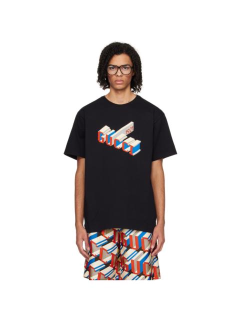 GUCCI Black Printed T-Shirt