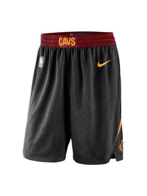 Nike Men's Nike NBA Casual Breathable Sports Basketball Shorts SW Fan Edition Cavaliers Limited Black AJ5