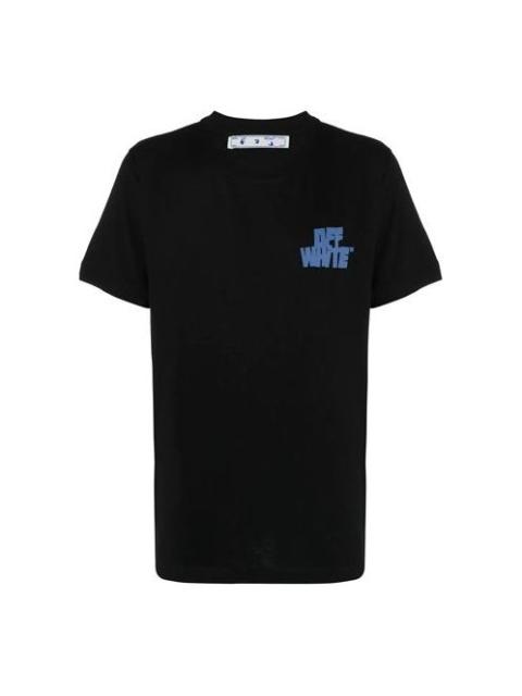 Off-White SS21 Arrow Printing Logo Short Sleeve Black OMAA027R21JER0051040