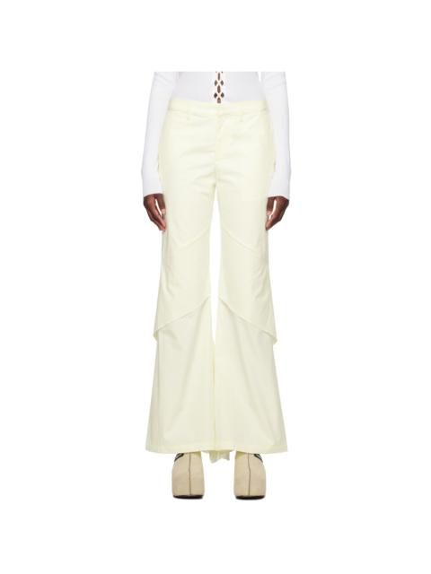 Dion Lee Off-White Drape Trousers