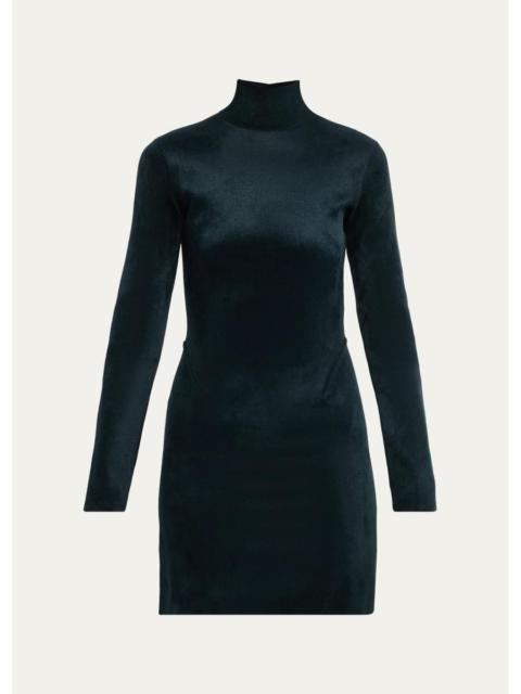 Alaïa Chenille Long-Sleeve Mini Dress