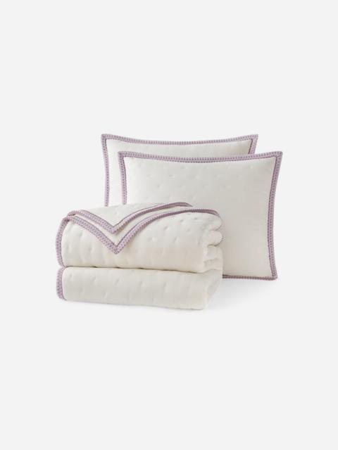 UGG Devon UGG®braid Quilt Set King Polyester Bedding in Snow/Dusty Orchid