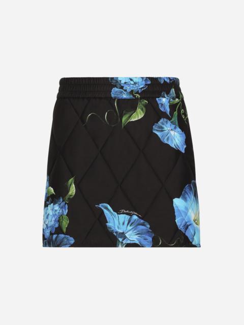 Dolce & Gabbana Fabric miniskirt with bluebell print