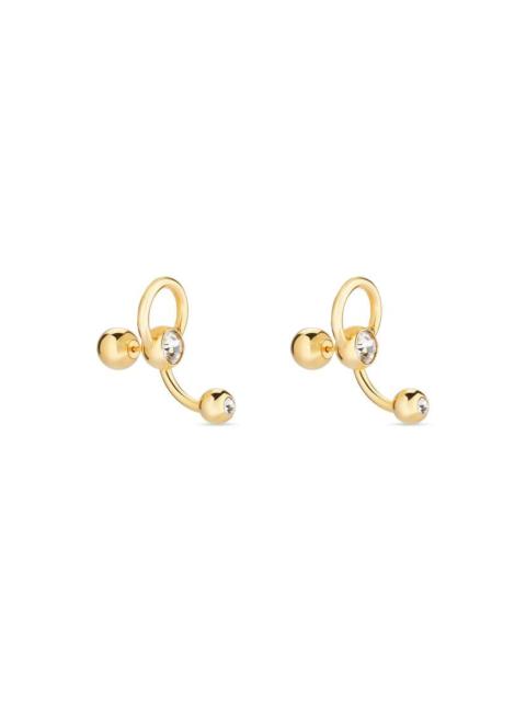 BALENCIAGA Force Ball Earrings in Gold