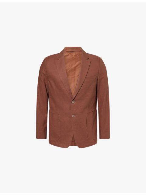 PERCIVAL Tailored Single-Breasted Linen and Cotton-Blend Blazer