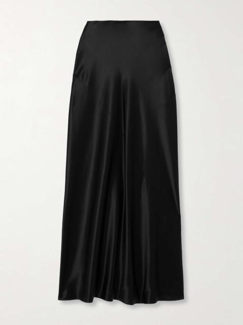 SAINT LAURENT Silk-satin maxi skirt