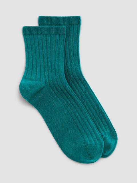 EILEEN FISHER Cotton Wide-Rib Short Crew Sock