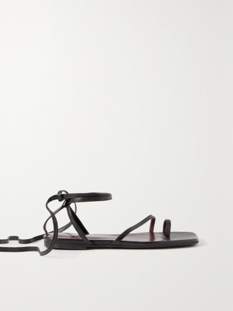 STAUD Nicola Tie-detailed Leather Sandals