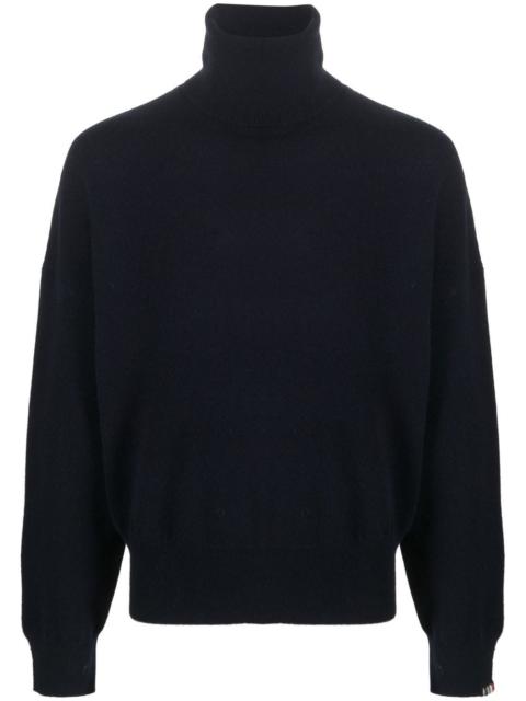 extreme cashmere roll neck knitted jumper
