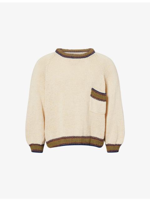 Story mfg. Bulb Contrast-Trims Knitted Jumper