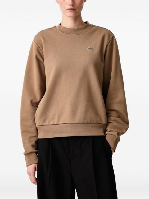 LACOSTE relaxed fit fleece crew neck sweatshirt