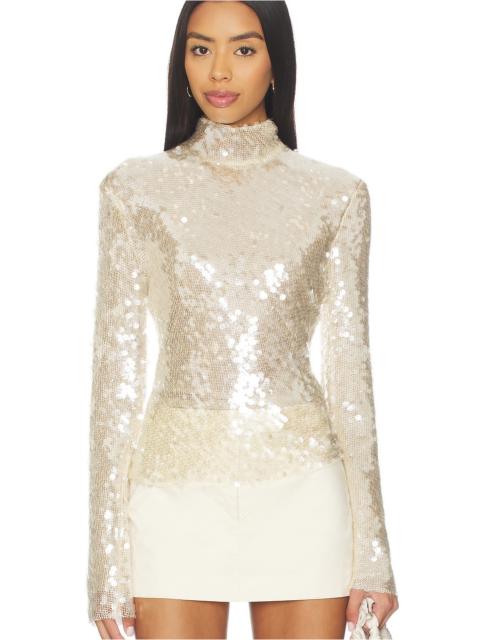 Monse Sequin Mesh Top