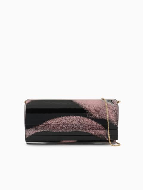 GIORGIO ARMANI Rigid clutch bag with a gradient print