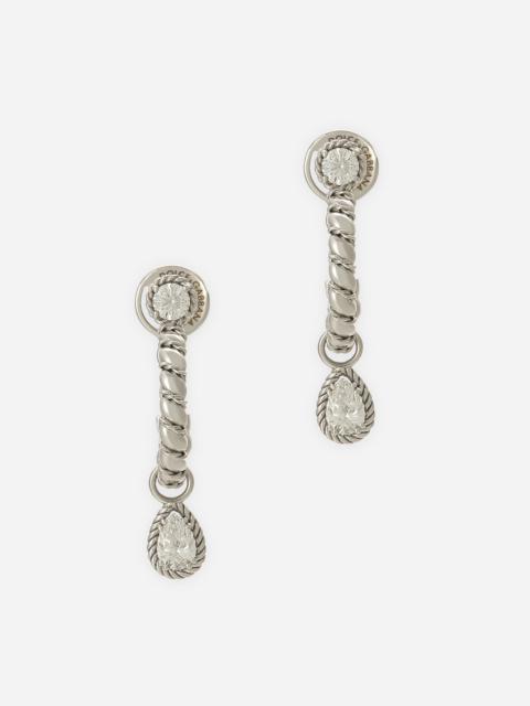 Easy Diamond earrings in white gold 18Kt and diamonds