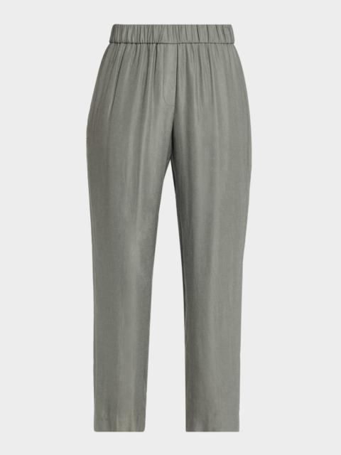 PESERICO Tapered Cotton-Blend Pants