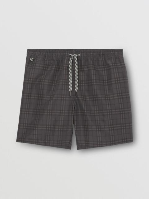 Burberry Check Print Drawcord Swim Shorts