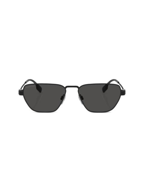 Burberry Vintage-check geometric-frame sunglasses