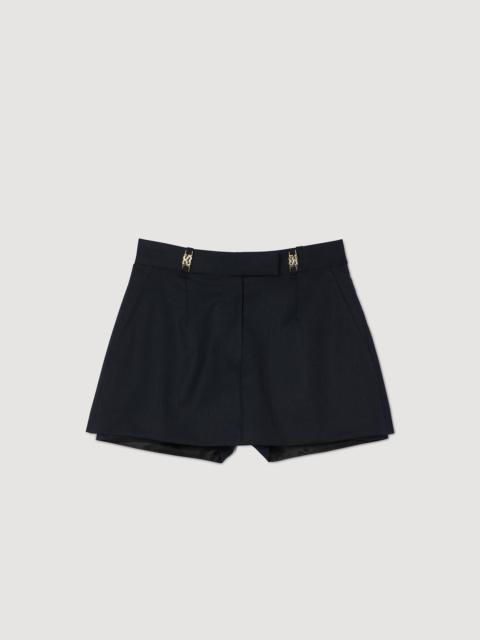 Sandro SKORT WITH DECORATIVE BELT LOOPS