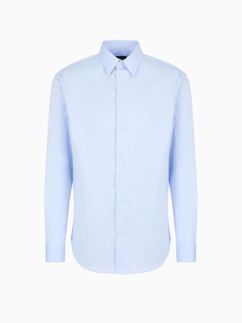 Non-iron stretch cotton shirt