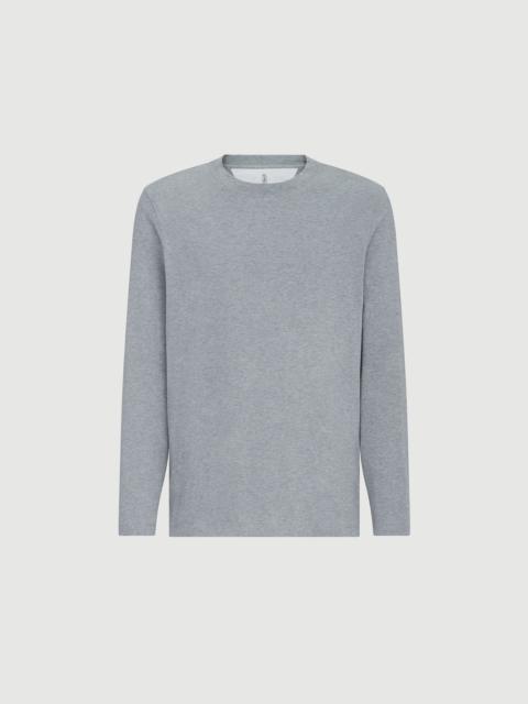 Brunello Cucinelli Cotton jersey long sleeve crew neck T-shirt