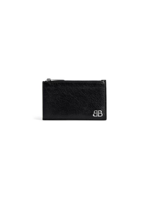 Men's Monaco Long Coin And Card Holder in Black
